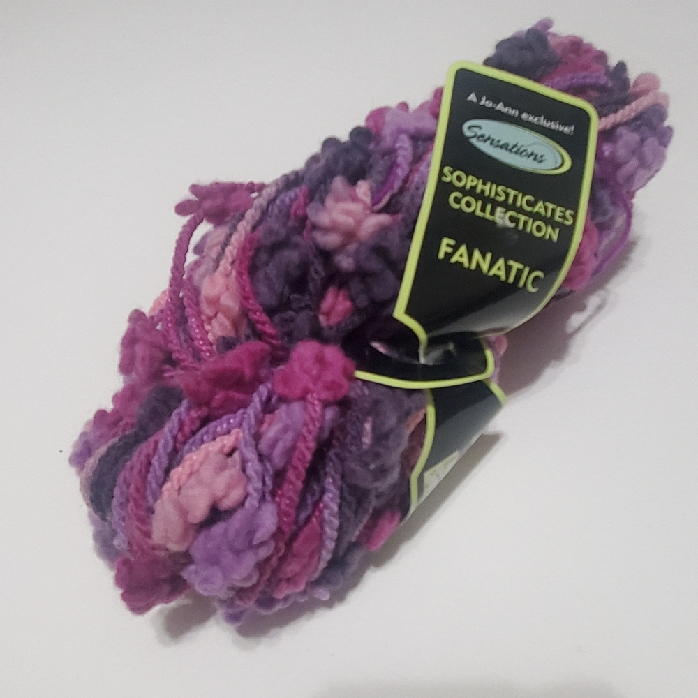2/$15 Y2K Boucle Yarn Sensations Fanatic Berry 807404087718
